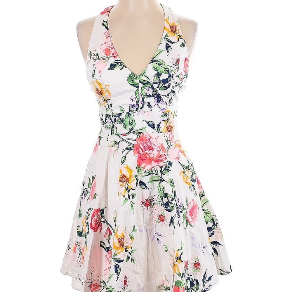 City Studio Floral V-Neck Mini Dress